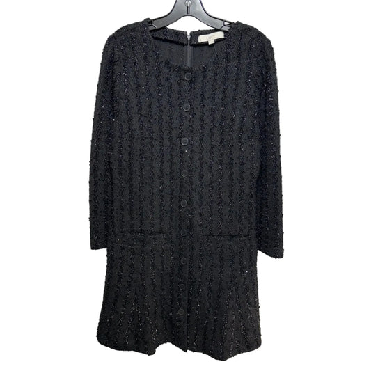 Metallic Sequined Embellished Mini Dress Short By Loft In Black, Size: 6