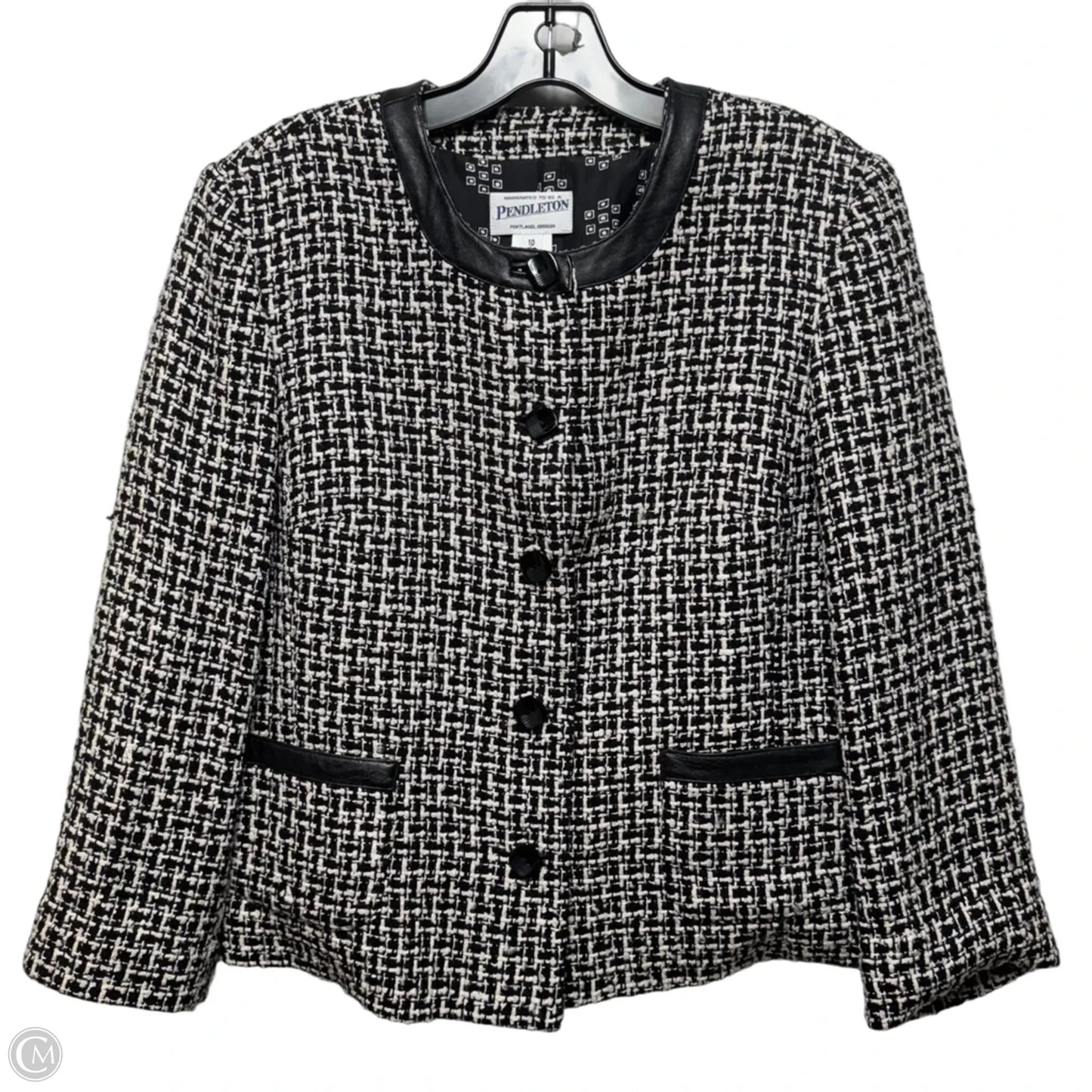 Blazer By Pendleton In Black & White, Size: 10
