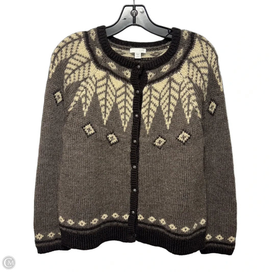 Wool Blend Sweater Cardigan By J. Jill In Grey, Size: Sp