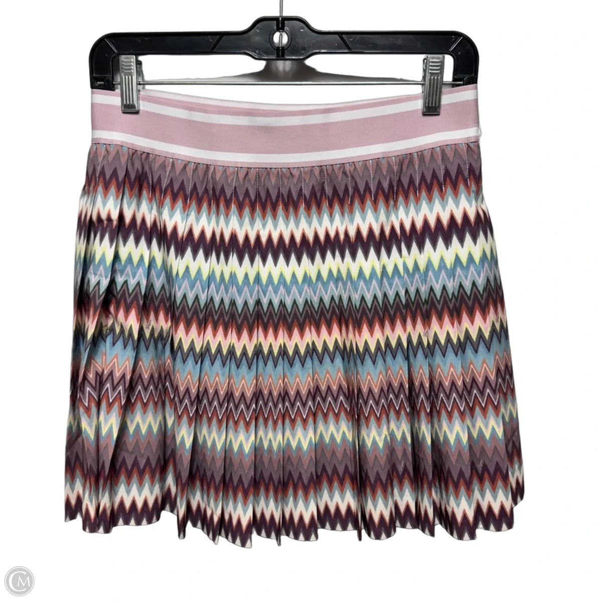 Pleated Athletic Skort By Greyson In Chevron Pattern, Size: M