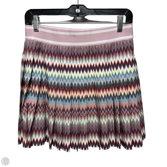 Pleated Athletic Skort By Greyson In Chevron Pattern, Size: M