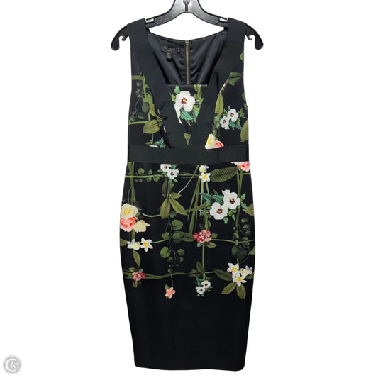 Dress Casual Midi By Ted Baker In Floral Print, Size: M