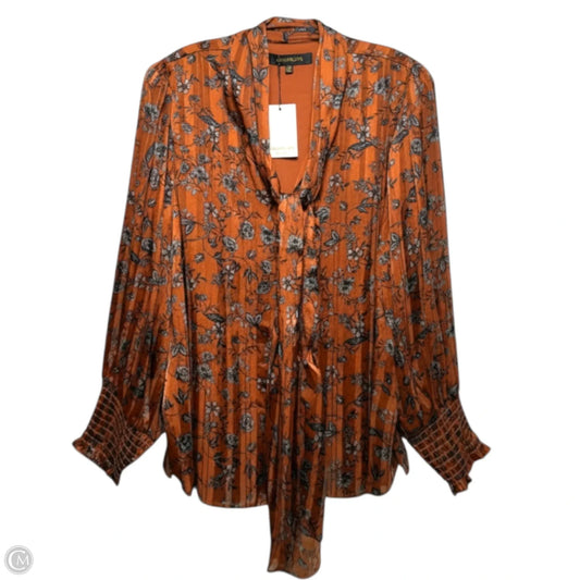 Top Long Sleeve By Sugar Lips In Brown, Size: 2x