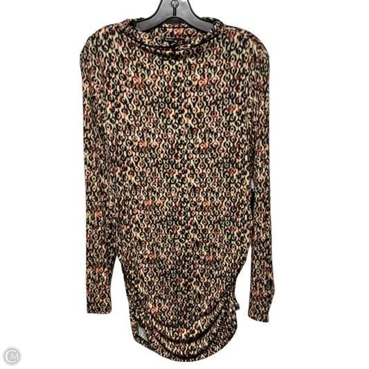 Ruched Top Long Sleeve By Liverpool In Multi-colored, Size: 1x