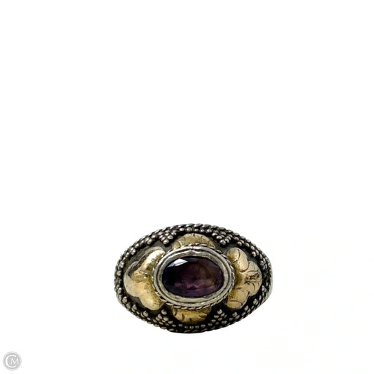 Sterling Silver & Purple Gemstone Ring, Size: 7.5