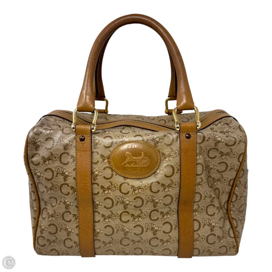 Vintage Macadam Boston Handbag Luxury Designer By Celine, Size: Medium