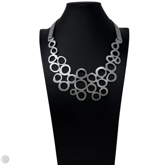 Silver Leather Lightplay Necklace By Iskin Sisters
