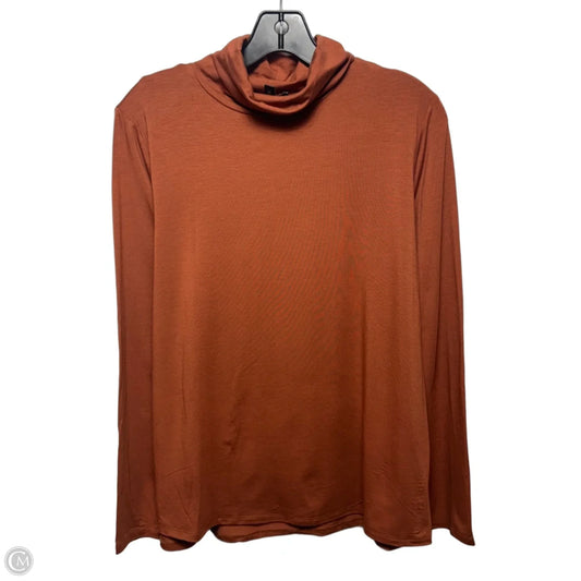 Tencel Blend Top Long Sleeve By Eileen Fisher In Copper, Size: Xl