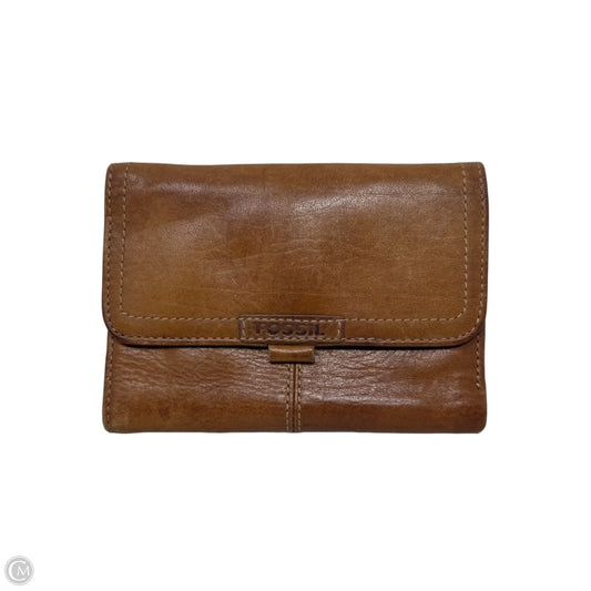Wallet Leather By Fossil, Size: Large
