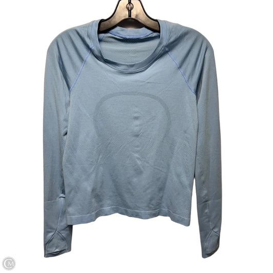 Athletic Top Long Sleeve Crewneck By Lululemon In Blue, Size: 6