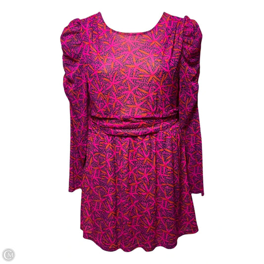 Preslie Long Sleeve Romper Dress Designer By Lilly Pulitzer In Animal Print, Size: L