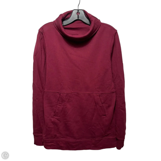 Press Pause Pullover Athletic Top Long Sleeve Collar By Lululemon In Maroon, Size: 8