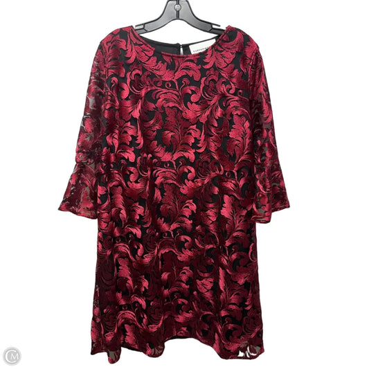 Bella Dress By Caroline Rose In Black & Red, Size: XL
