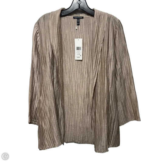 Pleated Cardigan By Eileen Fisher In Taupe, Size: Xxs