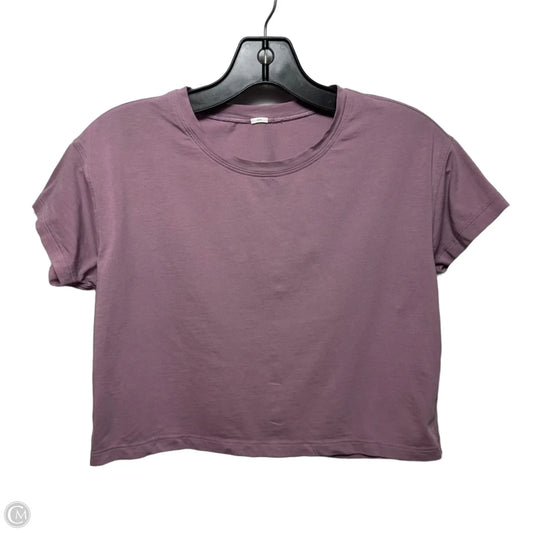 Cropped Athletic Top Short Sleeve By Lululemon In Purple, Size: S (estimated)