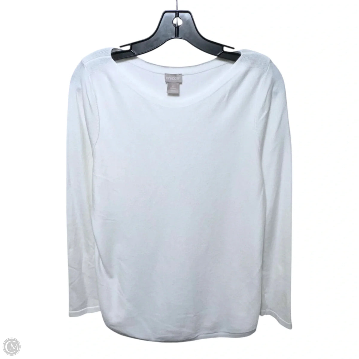 Sweater By Chicos In White, Size: S