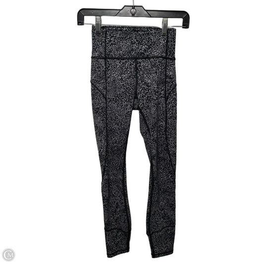 Athletic Leggings By Lululemon In Black & Grey, Size: XS (estimated)