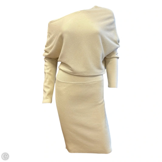 Off Shoulder Sweater Dress By Banana Republic In Cream, Size: S