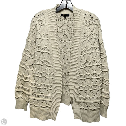 Sweater Cardigan Designer By Frye In Cream, Size: M