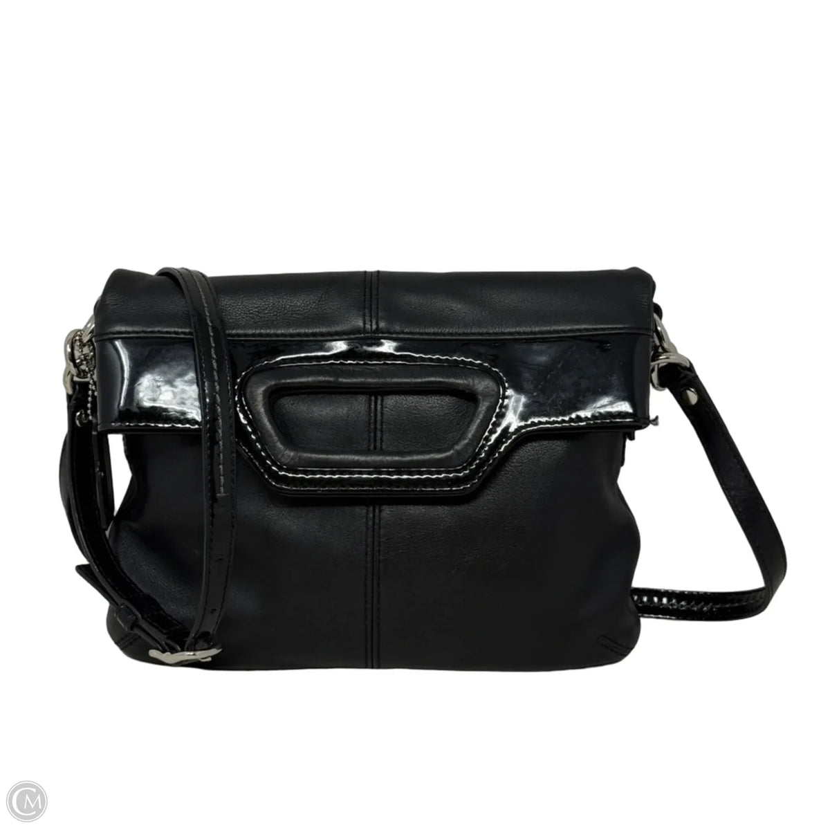 Bonnie Leather Foldover Crossbody / Convertible Bag Designer By Coach, Size: Medium