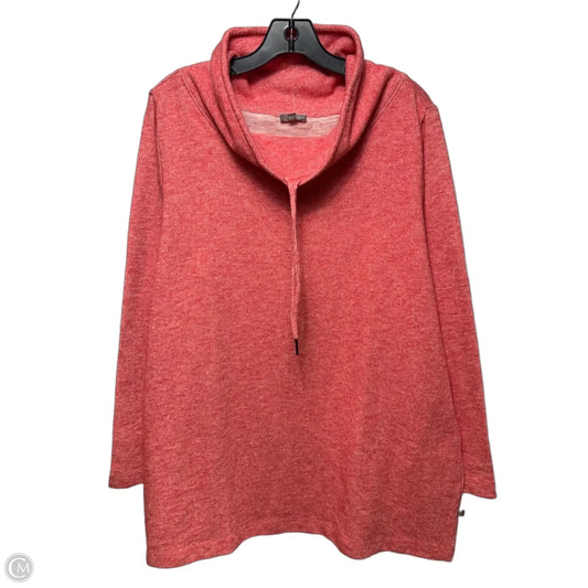 Sweatshirt Collar By Talbots In Coral, Size: 2x