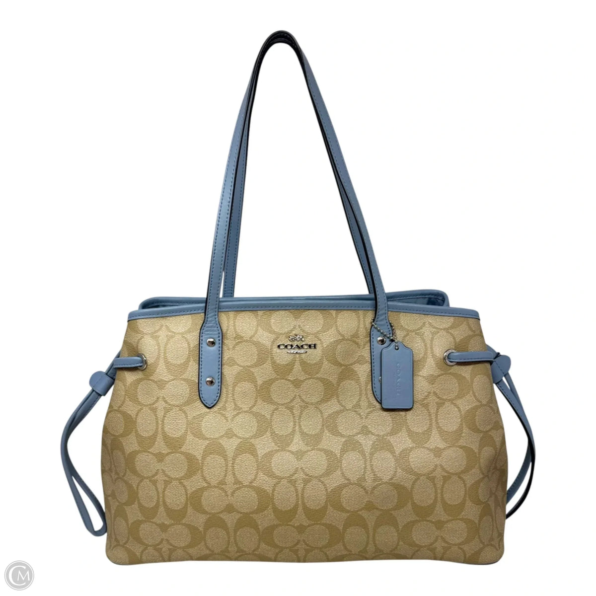 Drawstring Carryall Handbag Designer By Coach, Size: Medium
