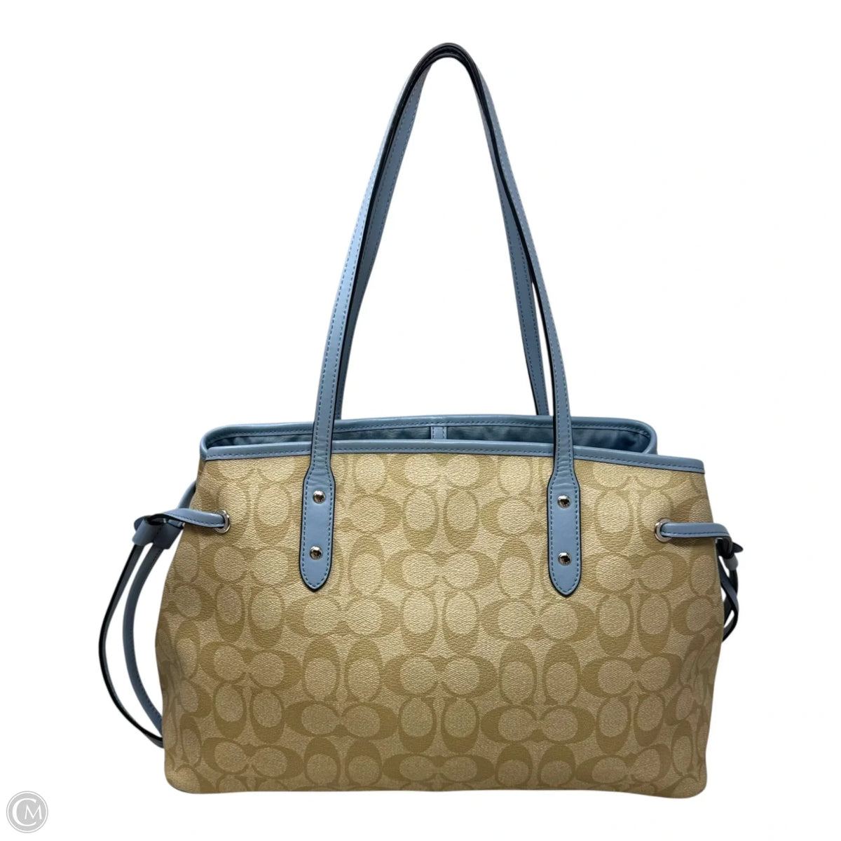 Drawstring Carryall Handbag Designer By Coach, Size: Medium