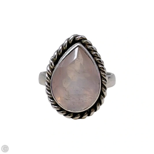 Rose Quartz & Sterling Silver Ring, Size: 8