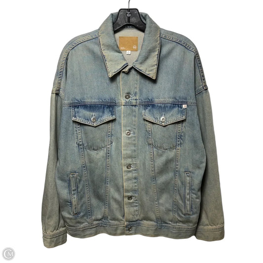 Mud Wash Jacket Denim By Adriano Goldschmied In Blue Denim, Size: S