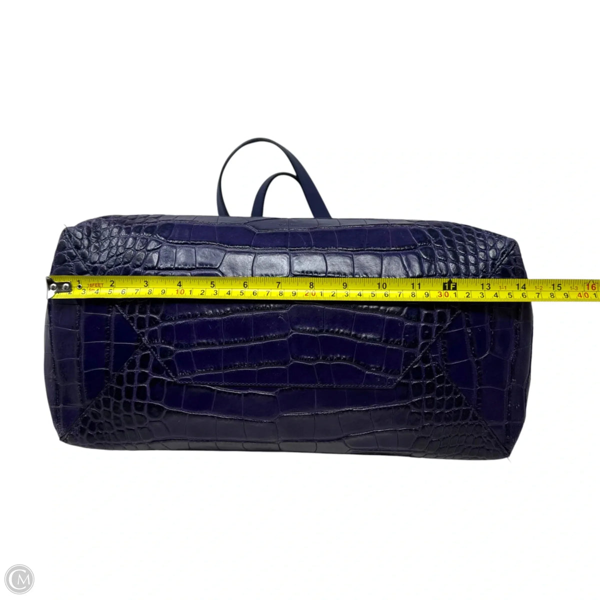 Croc Embossed Leather Tote By Vince, Size: Large
