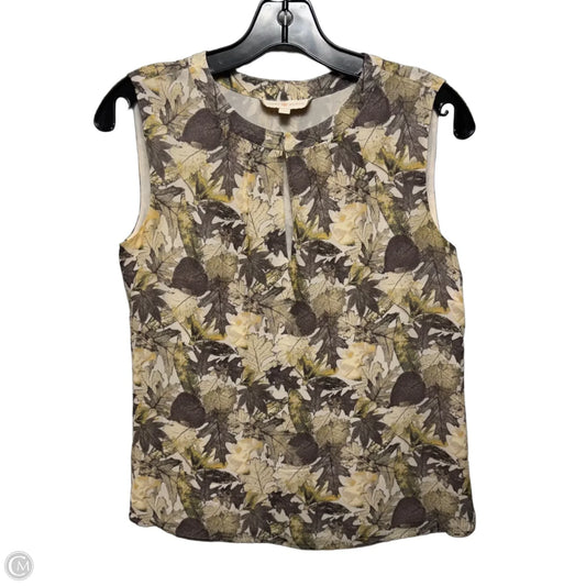Keyhole Leaf Top Sleeveless Designer By Tory Burch In Green, Size: 2