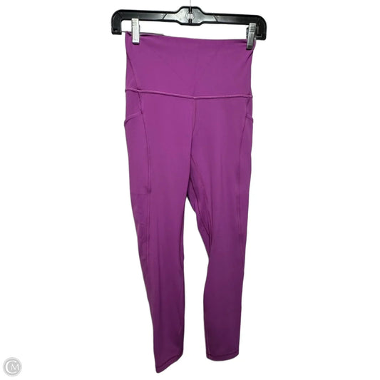 Athletic Leggings By Lululemon In Purple, Size: 4