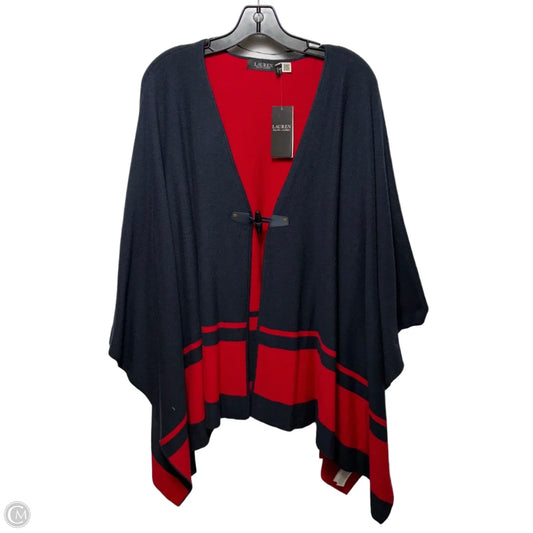 Poncho By Lauren By Ralph Lauren In Blue & Red, Size: Xl
