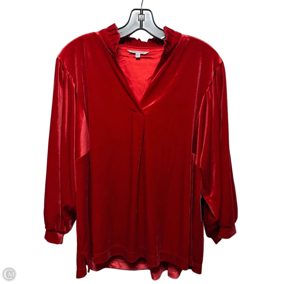 Top Long Sleeve By John Mark In Red, Size: Xlp