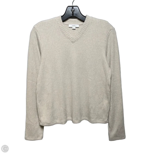 Rib Knit Sweater By Vince In Cream, Size: S