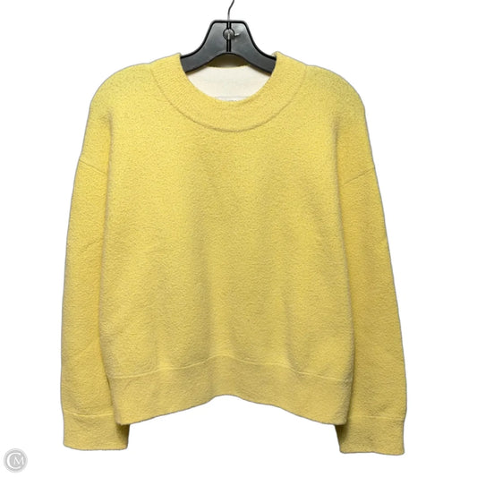 Cotton Blend Sweater By Vince In Yellow, Size: M
