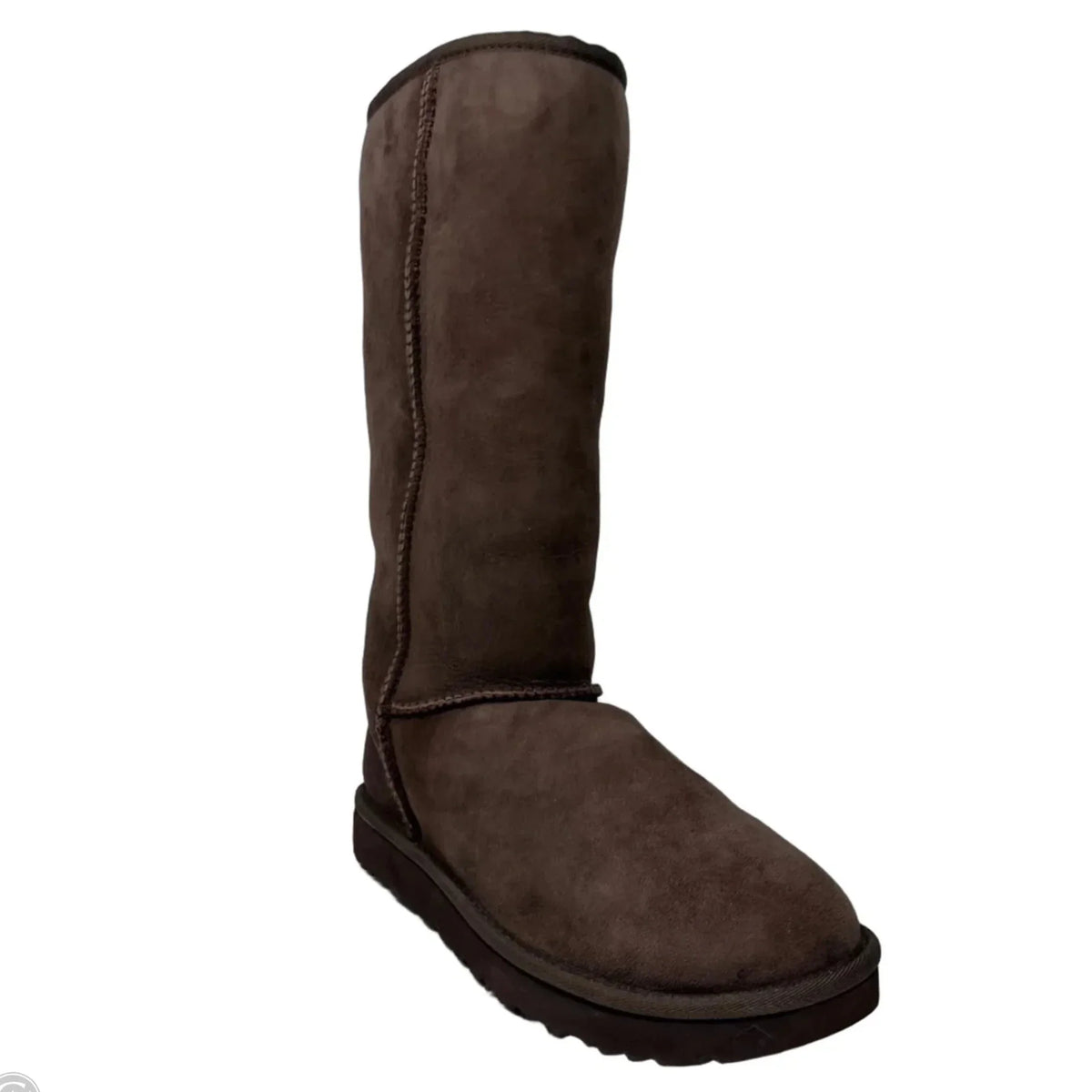 Classic Ultra Tall Boots Designer By Ugg In Brown, Size: 11