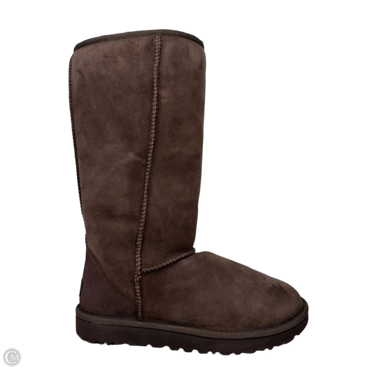 Classic Ultra Tall Boots Designer By Ugg In Brown, Size: 11