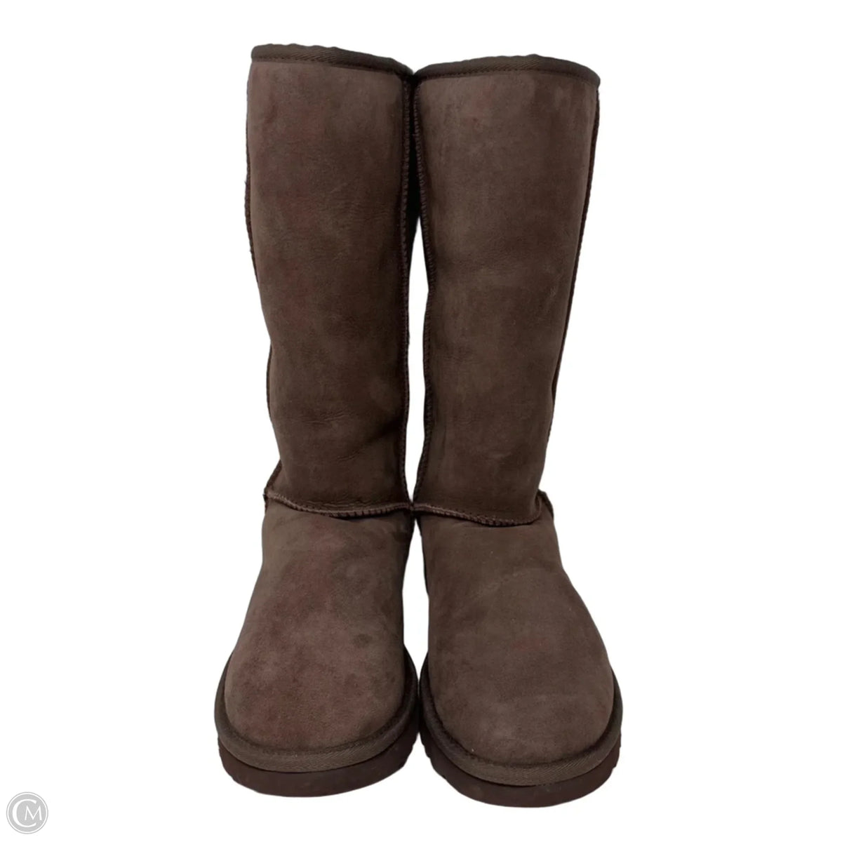 Classic Ultra Tall Boots Designer By Ugg In Brown, Size: 11