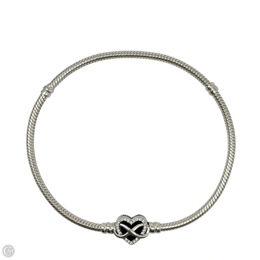 Sterling Silver Moments Sparkling Infinity Heart Clasp Snake Chain Bracelet By Pandora
