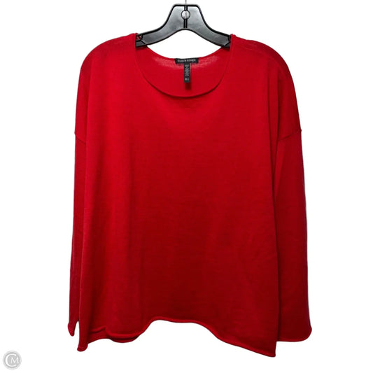 Sweater By Eileen Fisher In Red, Size: L