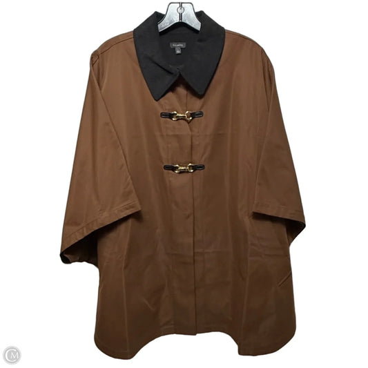 Coat Raincoat By Talbots In Brown, Size: L