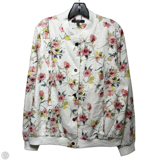 Jacket Other By Nicole By Nicole Miller In Floral Print, Size: Xl