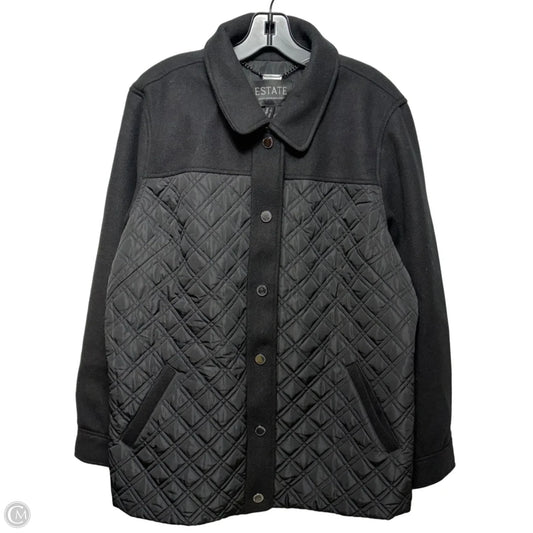Jacket Puffer & Quilted By Isaac Mizrahi Live Qvc In Black, Size: L