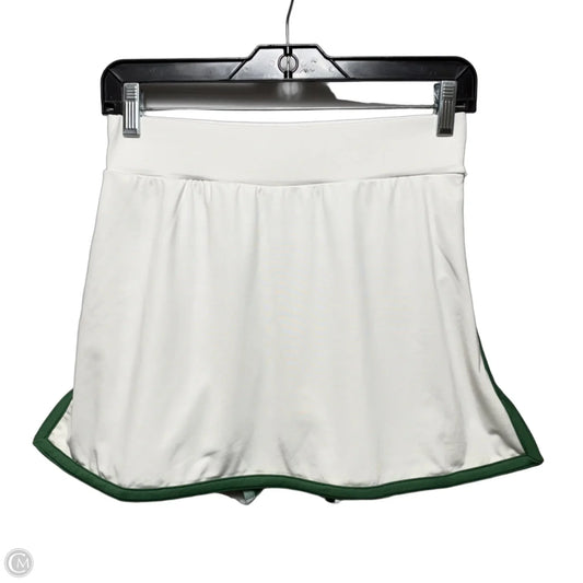 Athletic Skort Designer By Tuckernuck In Cream & Green, Size: S