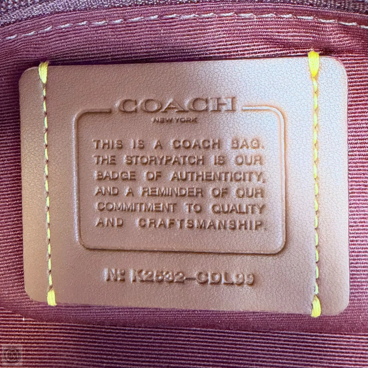 Station Embossed Tote Designer By Coach, Size: Large