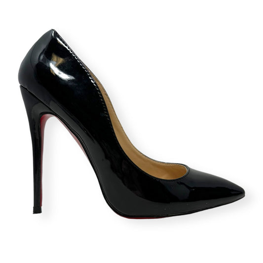 Pigalle Follies Pointed Toe Patent Pumps Luxury Designer By Christian Louboutin  Size: 8 (IT 39)