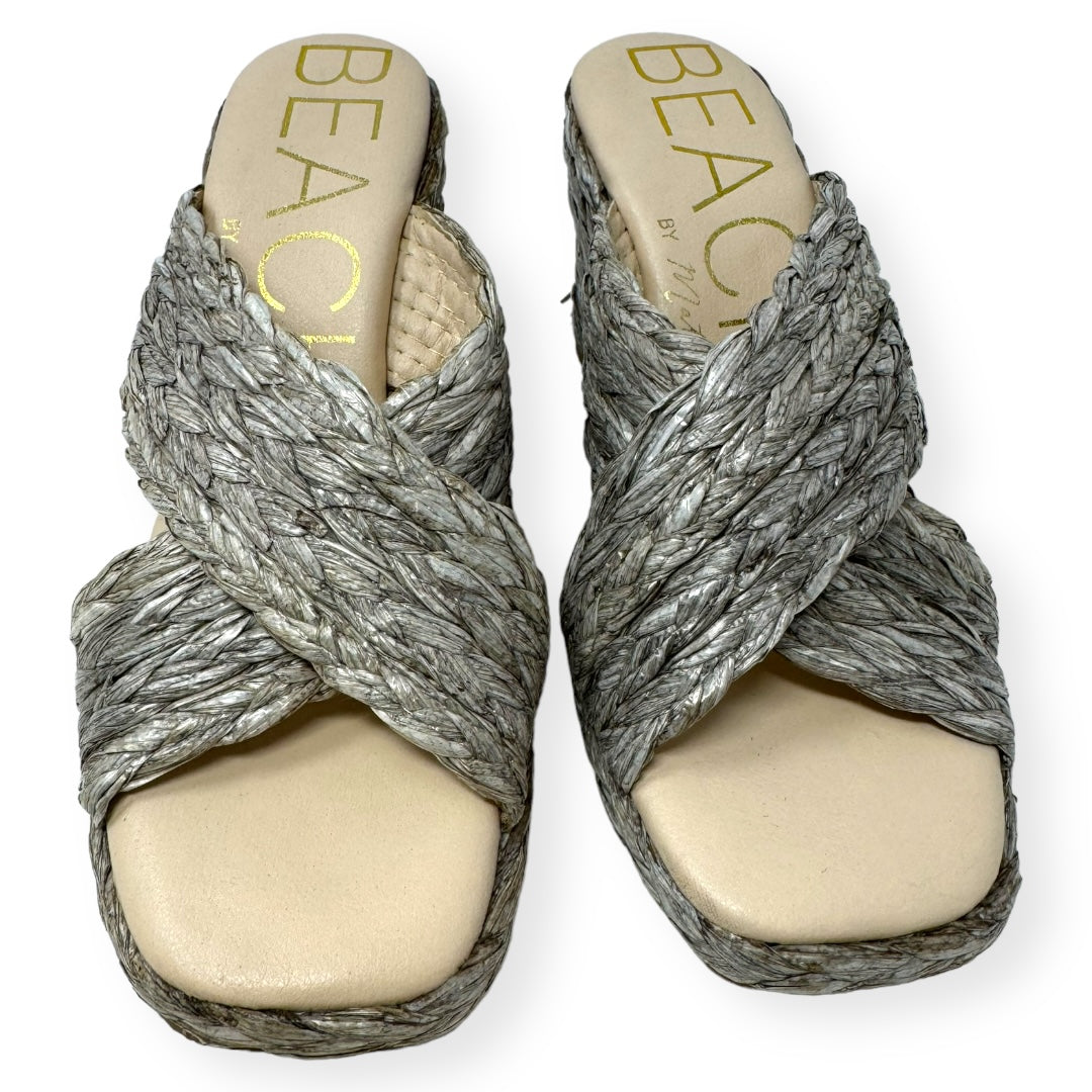 Grey Sandals Heels Wedge Matisse, Size 8