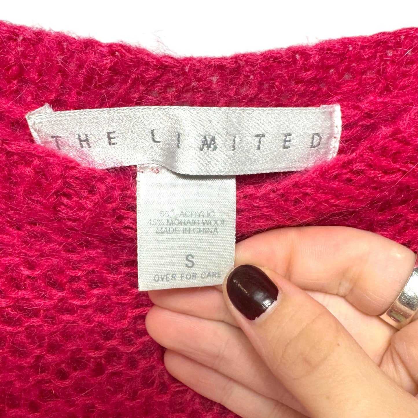 Mohair Blend Sweater By Limited In Pink, Size: S