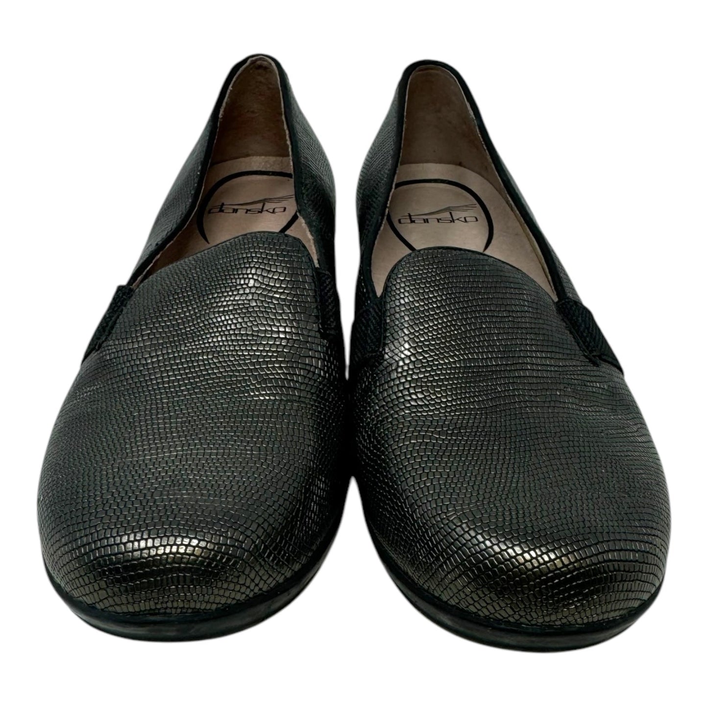 Metallic Snakeskin Shoes Flats By Dansko In Metallic, Size: 7.5